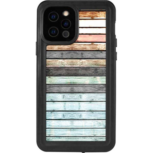 Wooden Stripes iPhone 12 Pro Waterproof Case