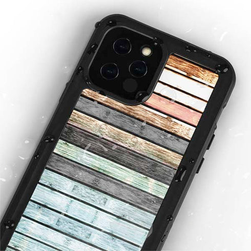Wooden Stripes iPhone 12 Pro Waterproof Case
