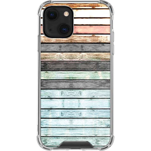 Wooden Stripes iPhone 13 Mini Clear Case