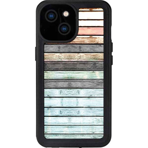 Wooden Stripes iPhone 13 Mini Waterproof Case