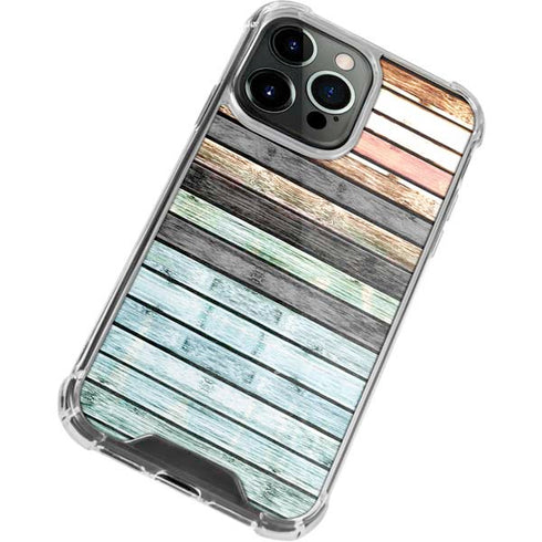 Wooden Stripes iPhone 13 Pro Clear Case