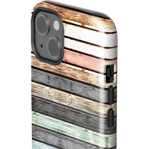 Wooden Stripes iPhone 14 Plus Impact Case