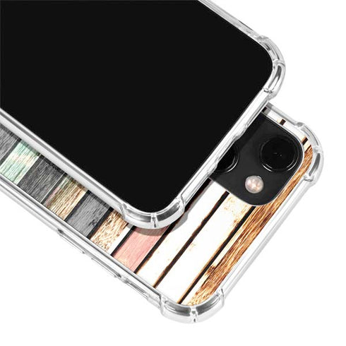 Wooden Stripes iPhone 14 Plus Clear Case
