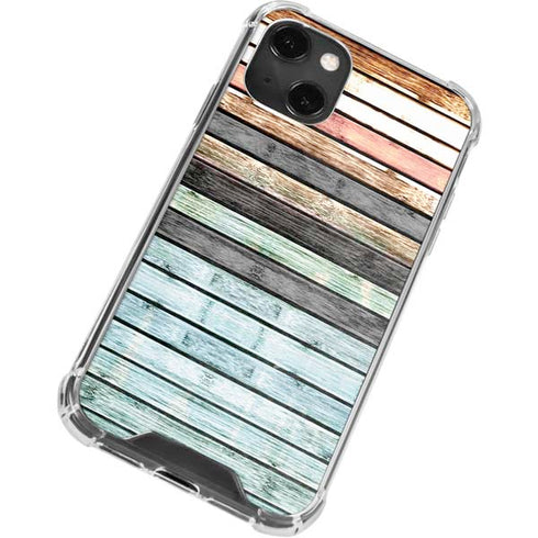 Wooden Stripes iPhone 14 Plus Clear Case