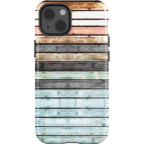Wooden Stripes iPhone 15 Impact Case