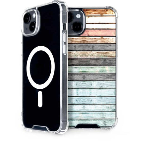 Wooden Stripes iPhone 14 Plus MagSafe Case
