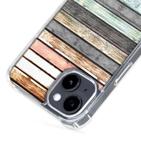 Wooden Stripes iPhone 14 Plus MagSafe Case
