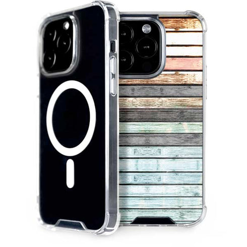 Wooden Stripes iPhone 14 Pro MagSafe Case