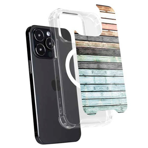 Wooden Stripes iPhone 14 Pro MagSafe Case