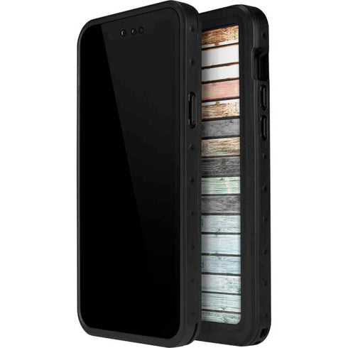 Wooden Stripes iPhone 14 Pro Max Waterproof Case