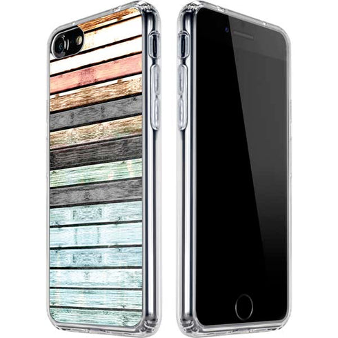 Wooden Stripes iPhone SE (2nd & 3rd Gen) Clear Case