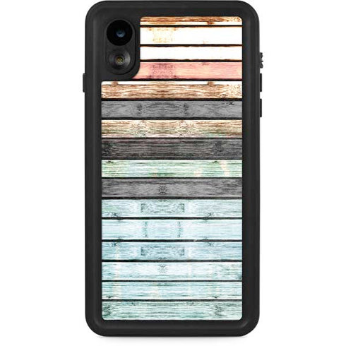 Wooden Stripes iPhone XR Waterproof Case