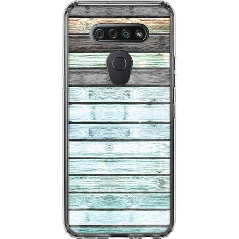 Wooden Stripes LG K51/Q51 Clear Case