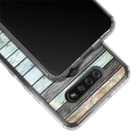 Wooden Stripes LG K51/Q51 Clear Case
