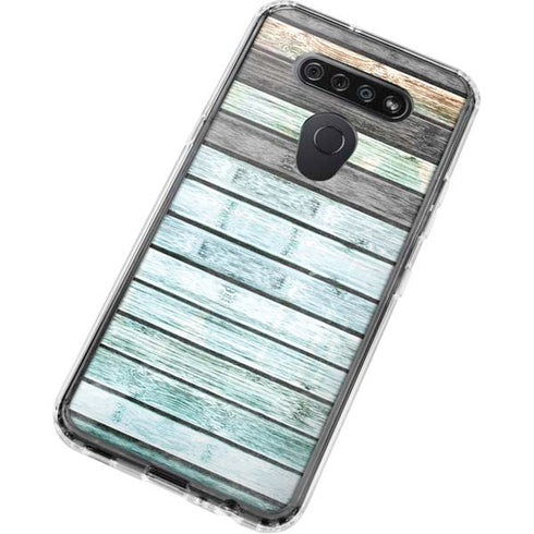 Wooden Stripes LG K51/Q51 Clear Case