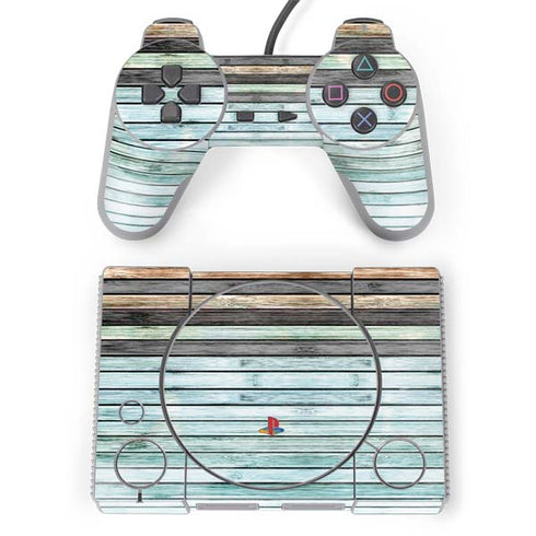 Wooden Stripes PlayStation Classic Bundle Skin