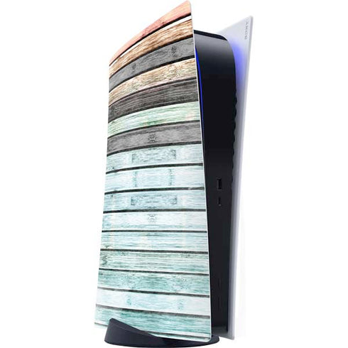 Wooden Stripes PS5 Digital Edition Console Skin