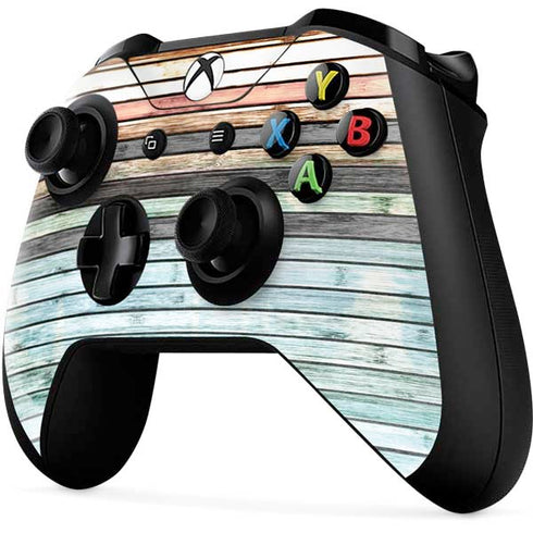 Wooden Stripes Xbox One X Controller Skin