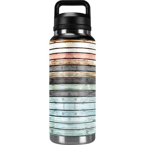 Wooden Stripes YETI Rambler 36oz Bottle Skin