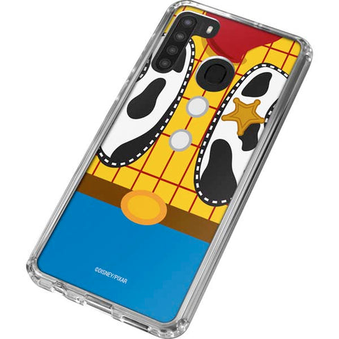 Disney Toy Story Woody Apparel Galaxy A21 Clear Case