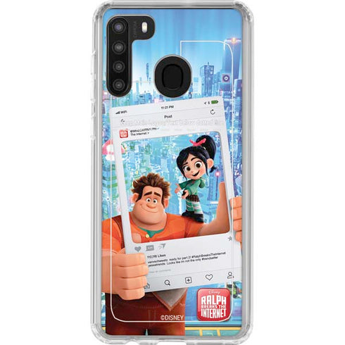 Disney Wreck-it Ralph and Vanellope Instagram Pose Galaxy A21 Clear Case