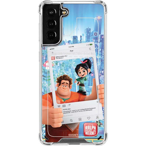 Disney Wreck-it Ralph and Vanellope Instagram Pose Galaxy S21 Plus 5G Clear Case