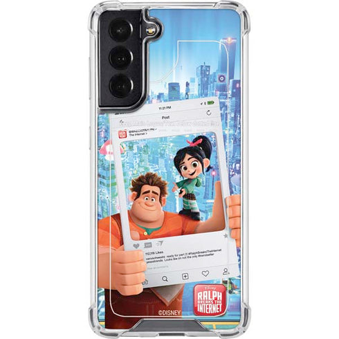Disney Wreck-it Ralph and Vanellope Instagram Pose Galaxy S22 Clear Case