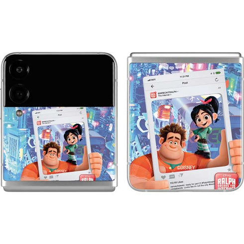Disney Wreck-it Ralph and Vanellope Instagram Pose Galaxy Z Flip4 5G Skin