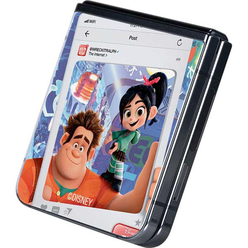 Disney Wreck-it Ralph and Vanellope Instagram Pose Galaxy Z Flip5 5G Skin