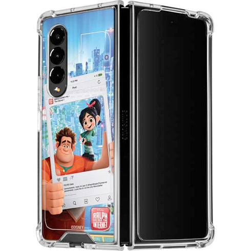 Disney Wreck-it Ralph and Vanellope Instagram Pose Galaxy Z Fold4 5G Clear Case
