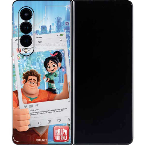 Disney Wreck-it Ralph and Vanellope Instagram Pose Galaxy Z Fold4 5G Skin