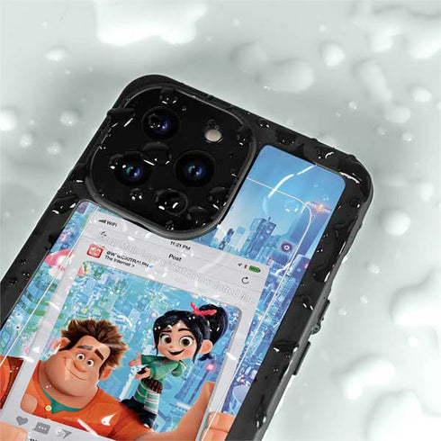 Disney Wreck-it Ralph and Vanellope Instagram Pose iPhone 14 Pro Max Waterproof Case