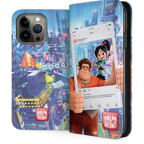Disney Wreck-it Ralph and Vanellope Instagram Pose iPhone 15 Pro Max Folio Case