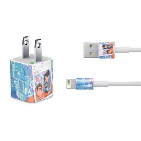 Disney Wreck-it Ralph and Vanellope Instagram Pose iPhone Charger (5W USB) Skin