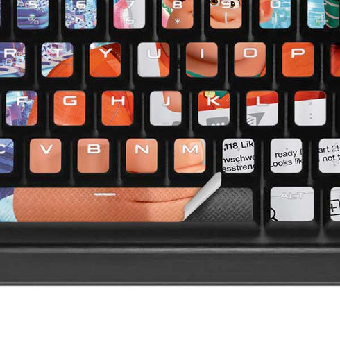 Disney Wreck-it Ralph and Vanellope Instagram Pose K95 RGB PLATINUM Mechanical Gaming Keyboard Skin