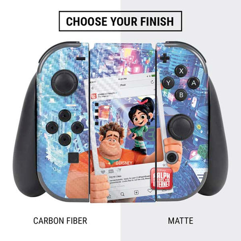 Disney Wreck-it Ralph and Vanellope Instagram Pose Nintendo Switch Bundle Skin