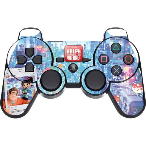Disney Wreck-it Ralph and Vanellope Instagram Pose PS3 Dual Shock wireless controller Skin