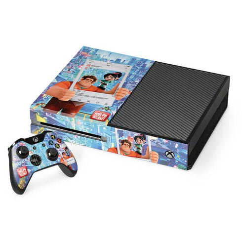 Disney Wreck-it Ralph and Vanellope Instagram Pose Xbox One Console and Controller Bundle Skin