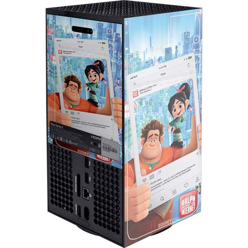 Disney Wreck-it Ralph and Vanellope Instagram Pose Xbox Series X Console Skin