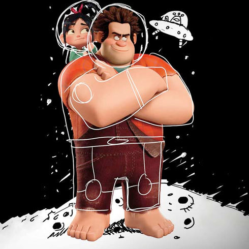 Disney Wreck-it Ralph And Vanellope Space Sketch Dell Alienware Skin