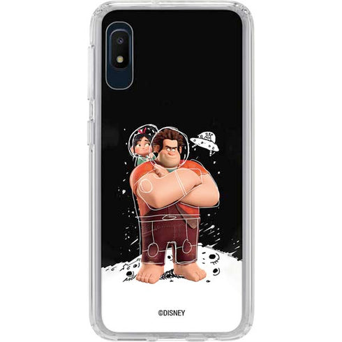 Disney Wreck-it Ralph And Vanellope Space Sketch Galaxy A10e Clear Case