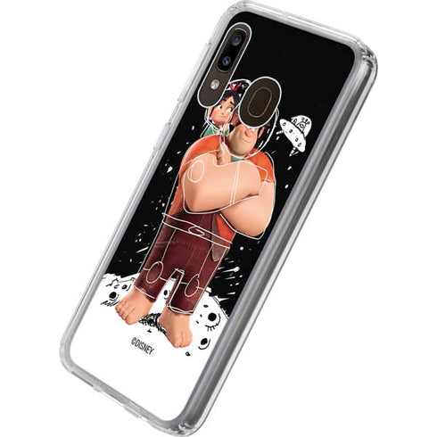 Disney Wreck-it Ralph And Vanellope Space Sketch Galaxy A20 Clear Case