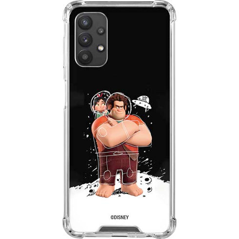 Disney Wreck-it Ralph And Vanellope Space Sketch Galaxy A32 5G Clear Case