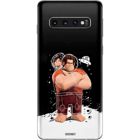 Disney Wreck-it Ralph And Vanellope Space Sketch Galaxy S10 Skin