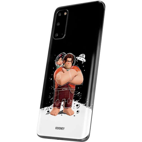 Disney Wreck-it Ralph And Vanellope Space Sketch Galaxy S20 Skin