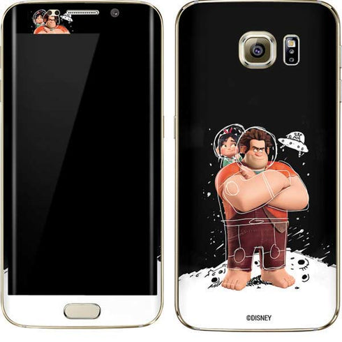 Disney Wreck-it Ralph And Vanellope Space Sketch Galaxy S7 Edge Skin