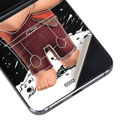 Disney Wreck-it Ralph And Vanellope Space Sketch Galaxy Z Flip5 5G Skin