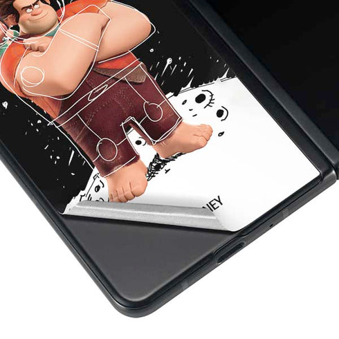 Disney Wreck-it Ralph And Vanellope Space Sketch Galaxy Z Fold3 5G Skin