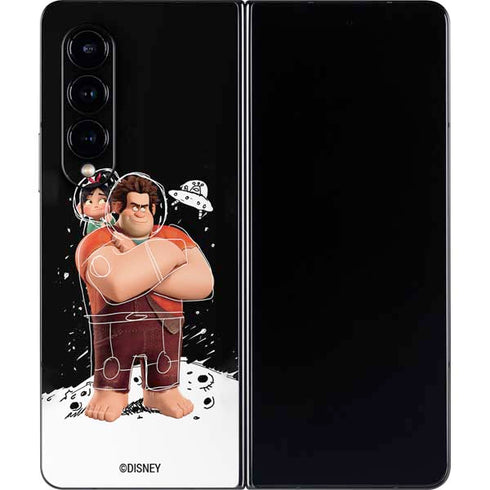 Disney Wreck-it Ralph And Vanellope Space Sketch Galaxy Z Fold4 5G Skin