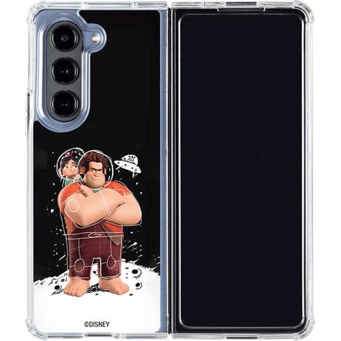 Disney Wreck-it Ralph And Vanellope Space Sketch Galaxy Z Fold5 5G Clear Case